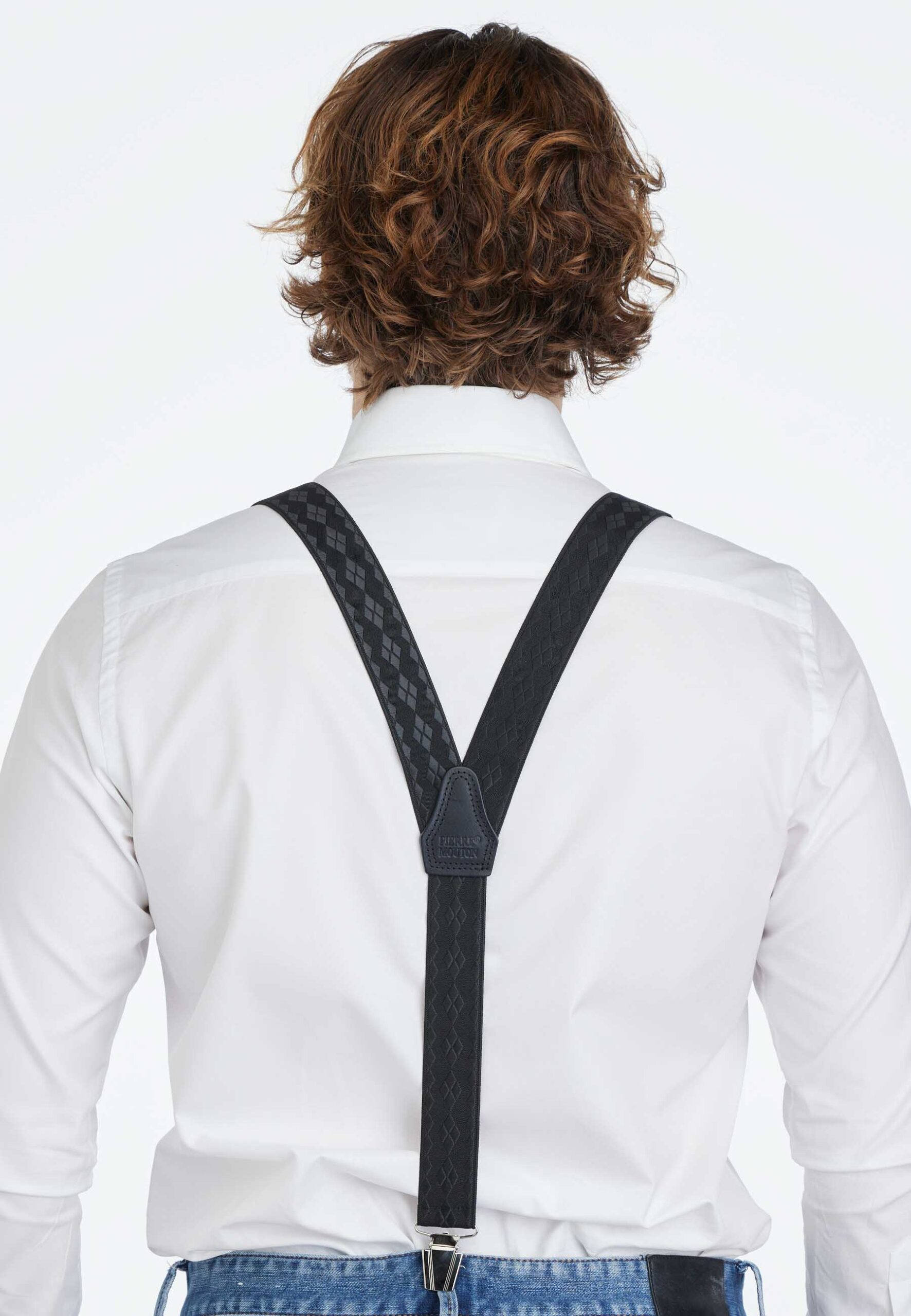 Mooie Square motief bretel zwart