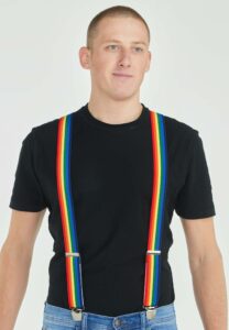 Pierre Mouton loves all! Prachtige sterke regenboog bretel