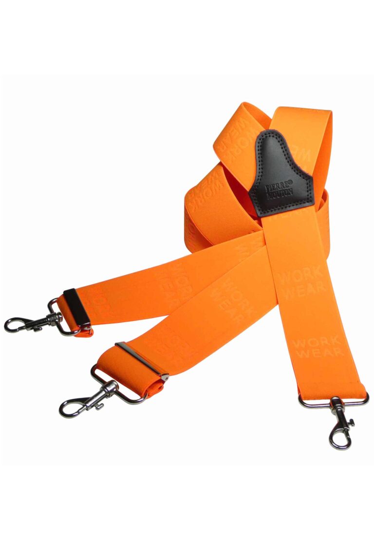 Oranje werkbretel met 50mm breed elastiek