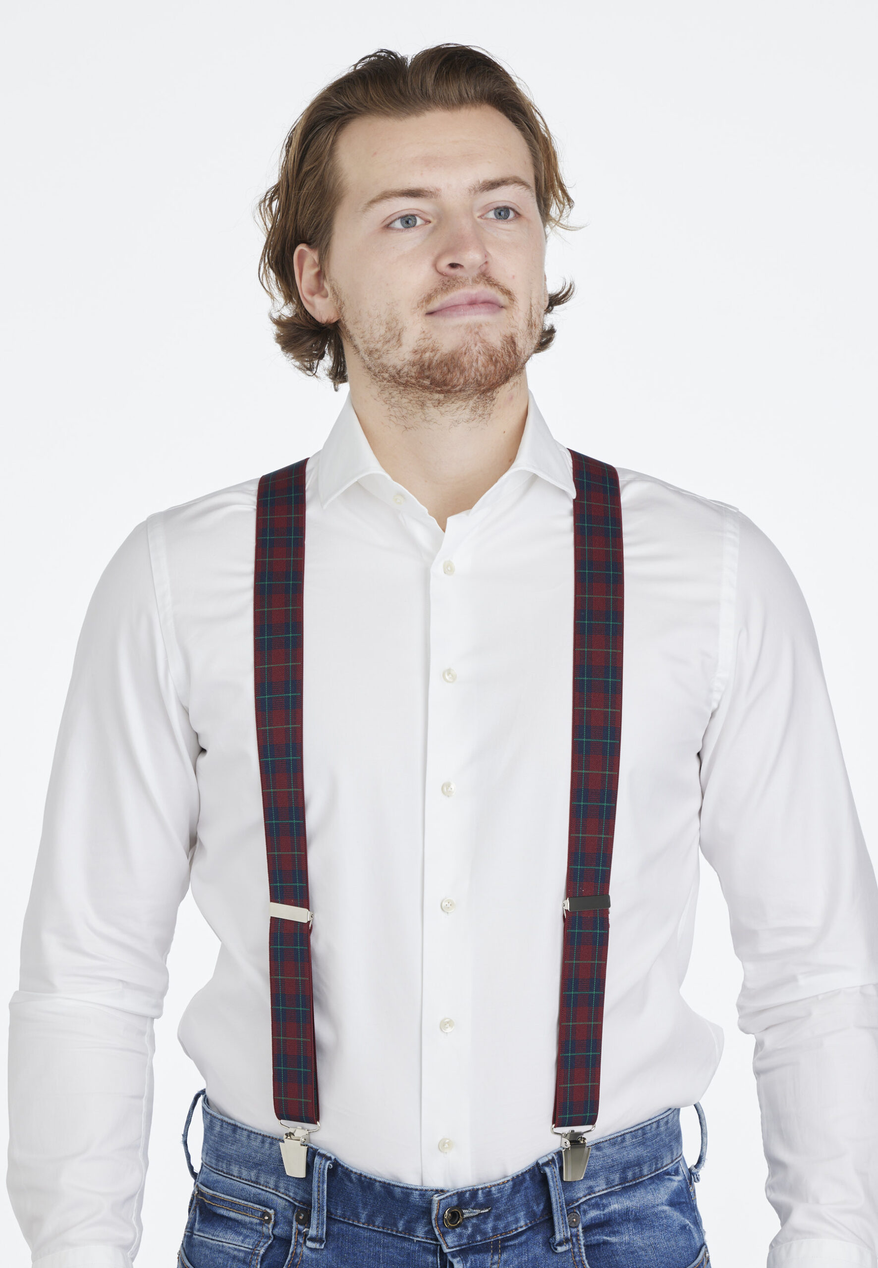 Tartan-Bordeaux-4-clips-Pierre-Mouton-Model