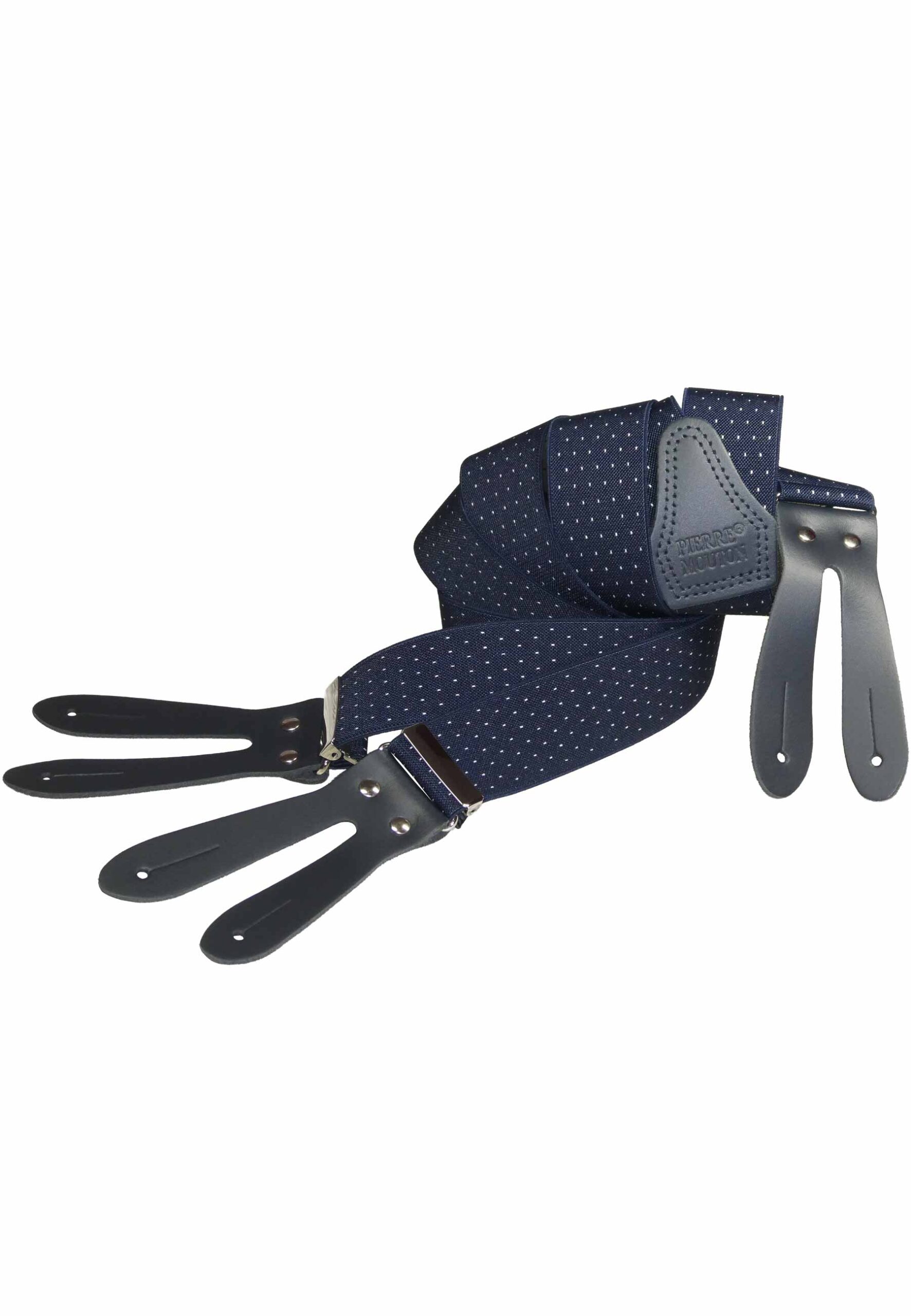 Pin point met leertjes Donkerblauw